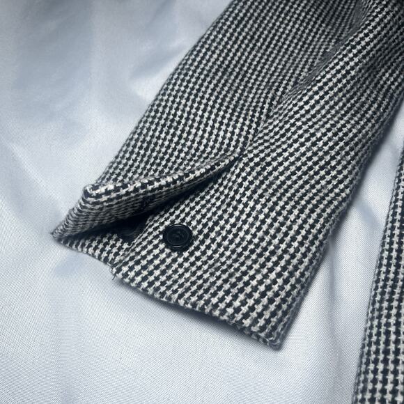 BANANA REPUBLIC Women's 10 Black White Wool Blend Houndstooth Blazer Jacket Coat - Picture 6 of 12